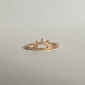 Gold sunrise sunset ring size 6.5